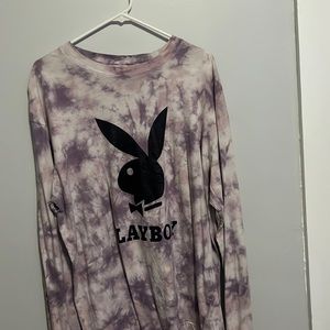 Purple Tie Dye Playboy Long Sleeve